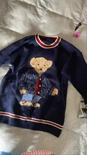 Bear Sweater Pullovers Shrugs Knitted Cartoon Warm Casual Winter Lady New-Fashion Autumn