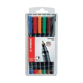 

Pack. 6. OHPen Universal permanent. Assorted end 842/6 STABILO4.13