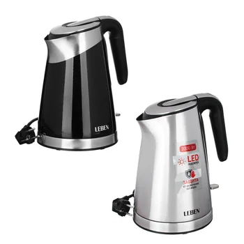 

KETTLE ELECTRIC 1, 7 L LEBEN, 2000 W, PLASTIC / STAINLESS