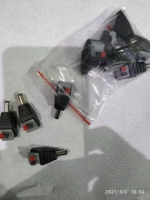 5 uds macho DC + 5 uds conector hembra DC 2,1*5,5mm DC Power Jack adaptador de conector de clavija para 3528/5050/5730 cinta de led de único color