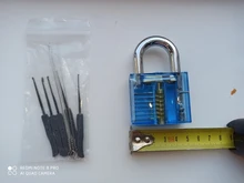 KAK transparente Visible a corte práctica candado cerradura con roto clave eliminar Kit de gancho de Extractor de cerrajero herramienta de la llave