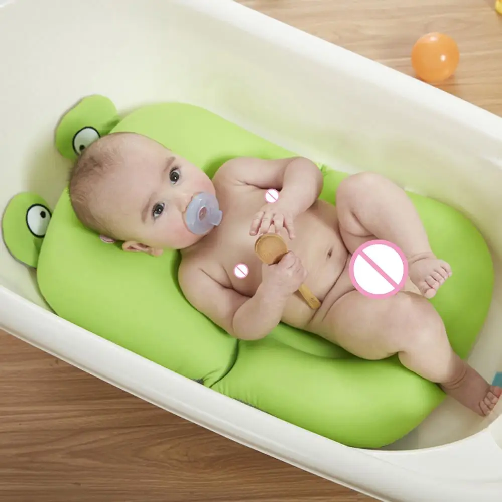 Baby Bath Unterstützung Badewanne Dusche Faltbare Cartoon Kissen Mat Badewanne 