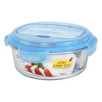

Lunchbox with Cutlery Comparment Quttin 1300 cc (ø 21 x 9,5 cm)