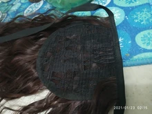 WIGSIN-extensiones de cabello sintético Afro rizado de 22 pulgadas, coleta con cordón, accesorios para mujer, color negro y marrón Natural