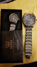 OELVS-reloj mecánico automático de lujo para parejas, de acero inoxidable, resistente al agua, masculino, regalo, 6630