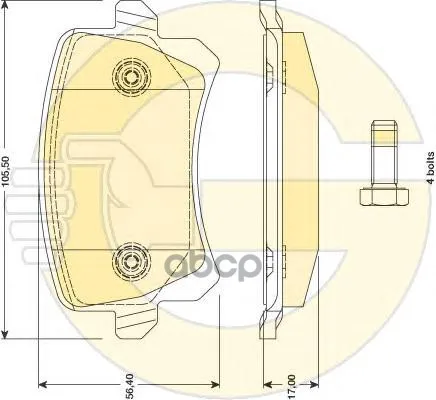 Колодки Тормозные Vw Passat/Sharan 10-/Tiguan 07-/Seat Alhambra 10- Задние Girling 6117631 Girling арт. 6117631