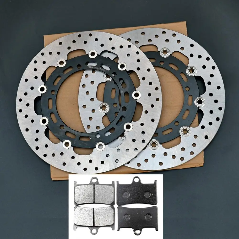 Brake rotor Ротор дисковых передних тормозов тормозных колодок для YAMAHA TDM900 2002-2009 BT1100 02-2006 FJR1300 2001-02 XJR1300 2003 2004 2005 2006 2007 08 - Цвет: Brake rotor