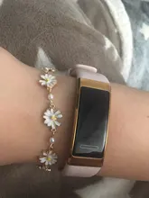 De moda blanco suave flores pulseras personalidad perla Metal minimalista crisantemo pulsera para Mujer Accesorios de la joyería