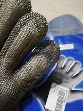 Guantes anticortes resistentes, de seguridad, alambre de acero inoxidable, malla metálica, de carnicero