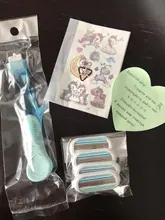 1pc de mango + 4pc cuchillas de las mujeres afeitar cuerpo bajo el brazo, piernas pelo de afeitar de hoja de afeitar la cabeza del reemplazo para Gillette Venus