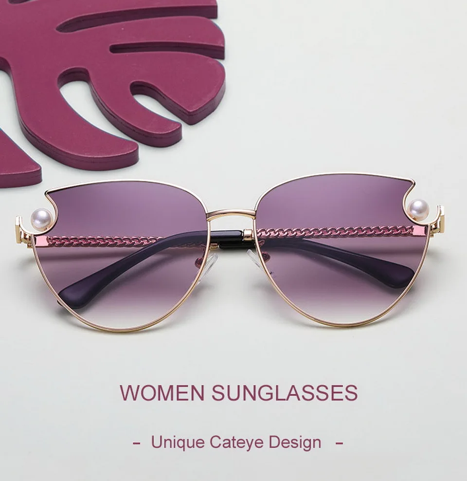 Брендовые дизайнерские Cateye Солнцезащитные очки женские винтажные градиентные металлические очки ретро солнцезащитные очки «кошачий глаз» женские очки UV400 Z601