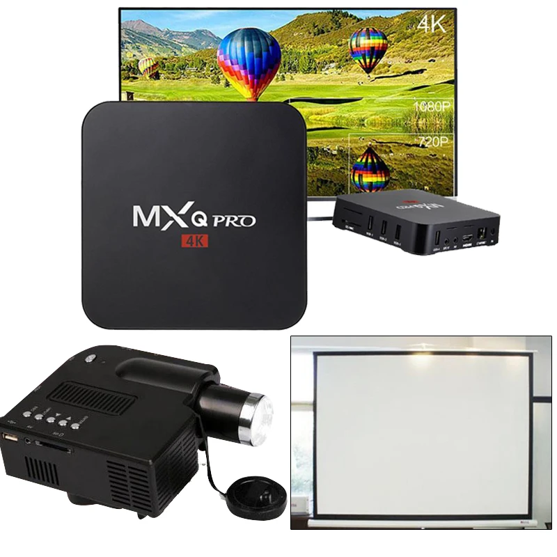 

UC28 Mini projector Portable Home Theater Wired LED Projector LCD Display Technology for Conference System Support 1080P AV USB