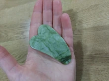Gua sha-masajeador Facial de Jade Natural, tablero raspador Facial, Guasha, meridiano, relajación muscular, estiramiento de la piel, espátula fina