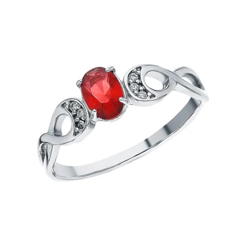 

Silver ring with рубеллитами and cubic zirconia sunlight sample 925