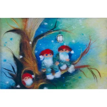 

Set for felting (painting with colored wool) 'Guardians of the forest '21x29,7 cm (A4)