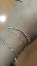Pulsera con abalorios de 4MM para mujer, brazalete con letras, color dorado, plateado