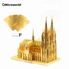 Microworld – Puzzle 3D en métal pour adultes, modèles de bâtiments, Kits, bricolage, découpé au Laser, jouets éducatifs, cadeaux pour adultes