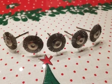 5 unids/set de cepillos de alambre de pulido de 25mm de diámetro, accesorios Dremel de acero inoxidable, herramientas de molienda giratorias, herramientas de extracción de Metal