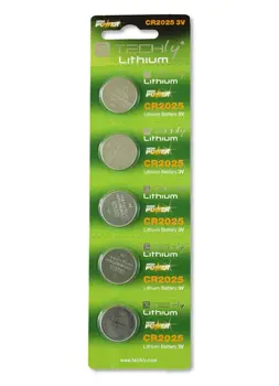 

Button batteries lithium CR2025 set (5 pcs)