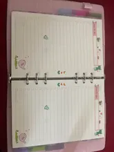Hojas sueltas Kawaii A5 A6, recambio de papel, carpeta espiral, índice de páginas internas, planificador diario semanal mensual, Agenda, 2021, 45 hojas