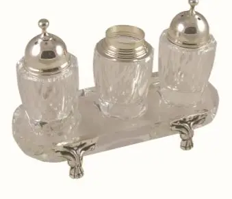 

square tray with salt shaker
