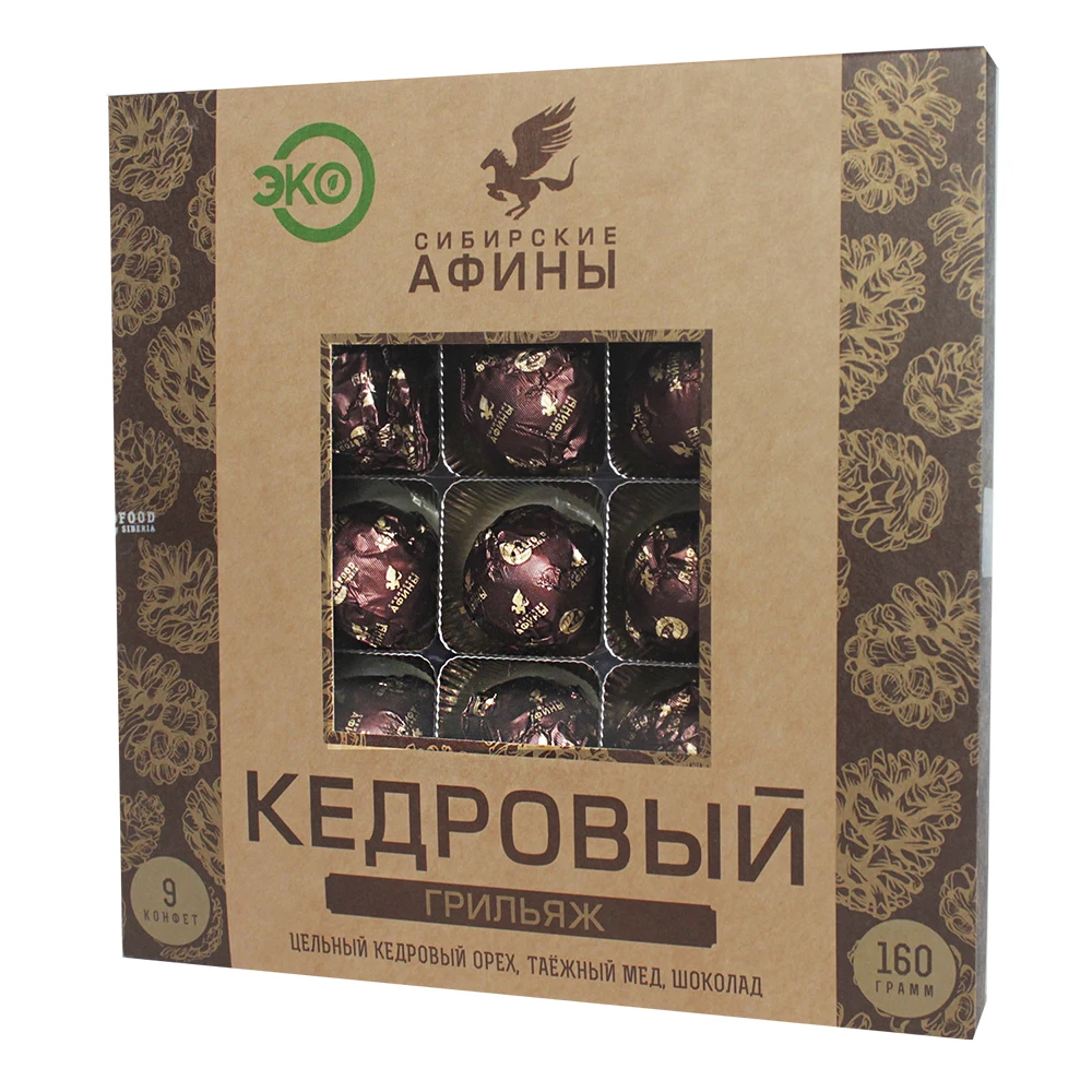 Набор конфет Сибирские Афины кедровый Грильяж 160г |