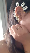 Pendientes con conchas blancas de estilo Punk para mujer, 1 Uds., joyería, Bohostyle, 2019