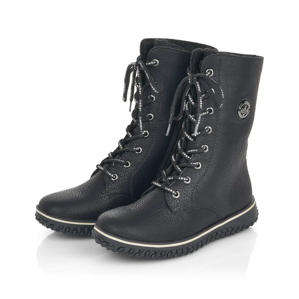 Vanaf daar voertuig links Women's winter boots Rieker with an upper made of high-quality eco-leather  - AliExpress Shoes
