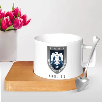 

Personalized Professional Turkish Air Force Wood Altlıklı Ceramic Cup