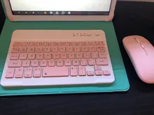 Miniteclado inalámbrico con Bluetooth para ipad, tableta, teléfono, iPad, ratón, para Samsung, Xiaomi, Android