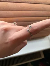 DIEERLAN-Anillos de cristal de Plata de Ley 925 para mujer y hombre, Anillos de dedo abierto grande, regalos fiesta Anillos