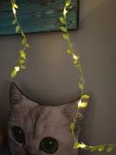 Tiny leaf garland fairy light decor LED Copper Wire string lights for Wedding forest