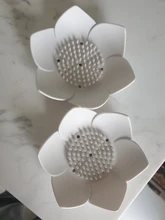 Soap-Box Sponge-Holder Bathroom-Soap Kitchen Silicone Petal-Shape with Anti-Slip Flower