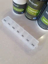 1 unidad de 7 días de pastillas caja de medicina semanal tableta titular contenedor organizador de almacenamiento caja de pastillas divisores 3 colores
