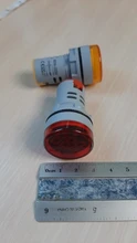 Mini voltímetro Digital redondo de 22mm, medidor de voltaje de CA 12-500V, Monitor de potencia, indicador LED, lámpara piloto, bricolaje