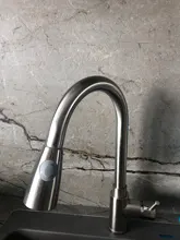 Grifos de plata de un solo tirador para cocina, grifo mezclador de agua giratorio de un solo orificio, 360 grados, 408906