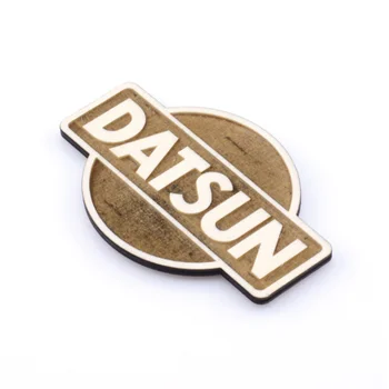 

DATSUN badge magnetic wooden Magnet fridge laser cut made up handmade wooden car wooden gift size: 45mm x 3mm