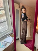2021 Retro de Color sólido salvaje recto ancho pierna Pantalones mujer primavera nueva moda Coreana de cintura alta pantalones largos