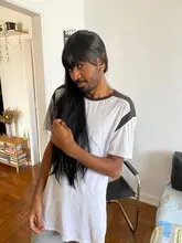 AISI BEAUTY-Peluca de cabello sintético para mujer, cabellera larga y Lisa, color negro, Natural, resistente al calor, marrón y rojo