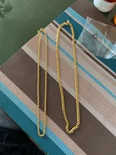 Cadena de cuerda de cubo a la moda para hombre, collar clásico de acero inoxidable, regalo de joyería, 2020