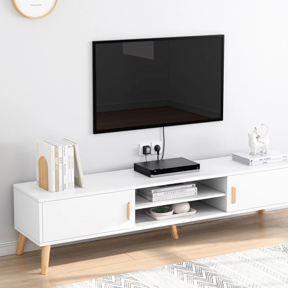 1 Mesa TV KENNY centro salón para televisión con armario hogar estilo nórdico escandinavo moderno|Soportes TV| AliExpress