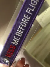 Llavero KISS ME BEFORE, 1 pieza, regalo Aviación, equipo de vuelo, bordado, llavero con etiqueta