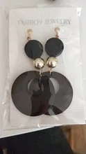 Pendientes con Clip de madera Natural para mujer, aretes sin agujero, pendiente geométrico, moda coreana, regalo de joyería