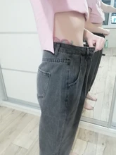 Mom Jeans Trousers Harem Pants Boyfriend Brown Streetwear Pink Vintage Green High-Waist