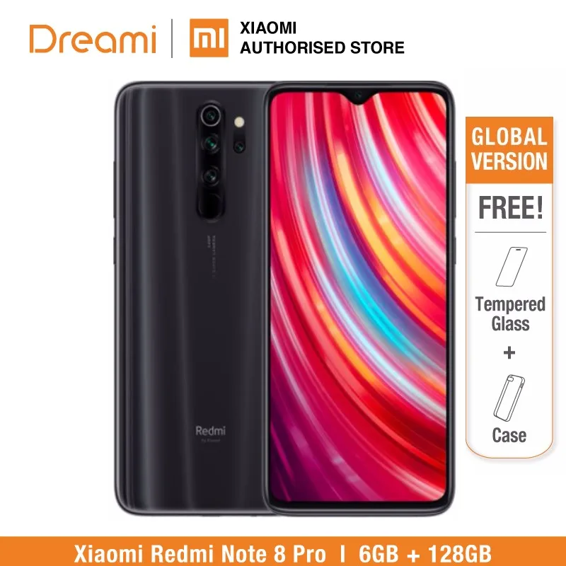 Global Version Xiaomi Redmi Note 8 PRO 128GB ROM 6GB RAM(LATEST ARRIVAL!), note8 pro - Color: Mineral Gray 128GB