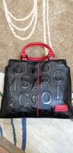 Bolso de mano de piel sintética con letras para mujer, bolsa de mano de gran capacidad, de diseñador, a la moda, color negro
