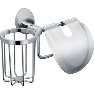 

Fixsen Europa toilet paper and air freshener holder with lid, Chrome (fx-21809 + 10)