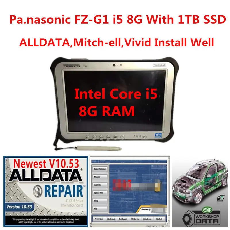 Горячая Распродажа 2021 б/у планшет P.anasonic FZ-G1 i5 8G RAM с 1 ТБ SSD программное обеспечение
