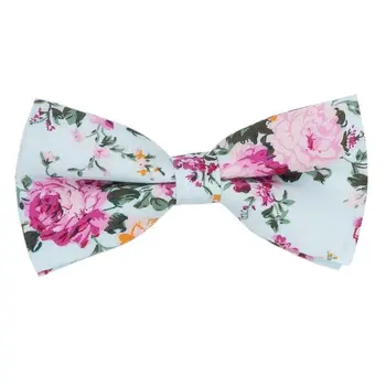 

Men's bow tie (cotton, turquoise, figure) 50182