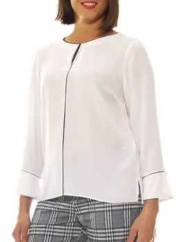 

Shirt women elegant georgette with rhinestone and Pearl size soft